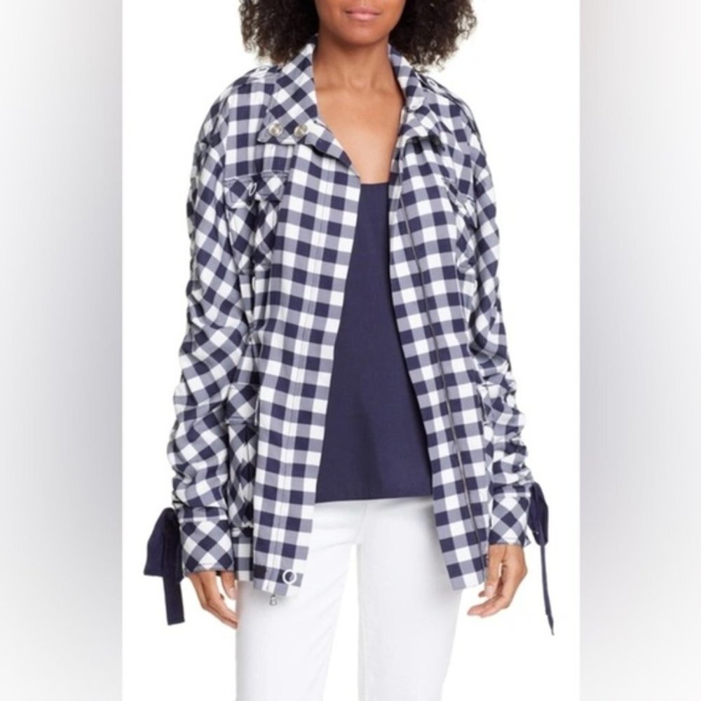Jonathan Simkhai Gingham Twill Utility Jacket In … - image 4